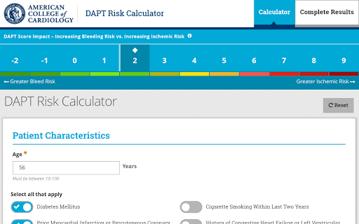 DAPT Risk Calculator - عکس برنامه موبایلی اندروید