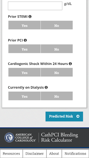 CathPCI Risk Calculator - عکس برنامه موبایلی اندروید