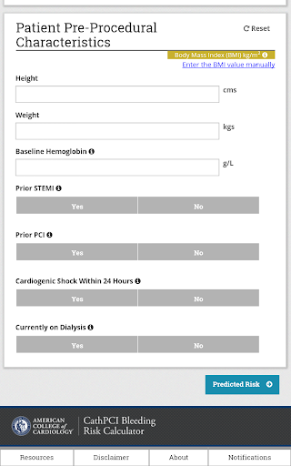 CathPCI Risk Calculator - عکس برنامه موبایلی اندروید