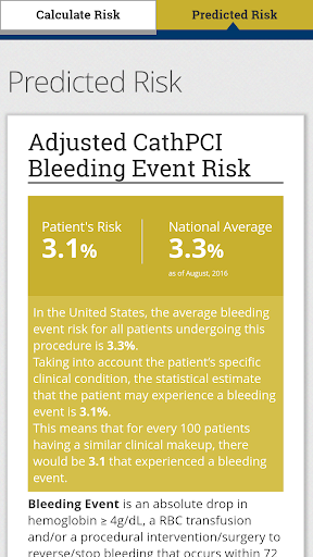 CathPCI Risk Calculator - عکس برنامه موبایلی اندروید