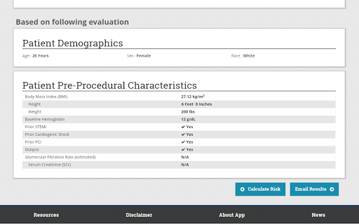 CathPCI Risk Calculator - عکس برنامه موبایلی اندروید
