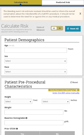 CathPCI Risk Calculator - عکس برنامه موبایلی اندروید