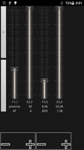 player with parametric eq - Image screenshot of android app