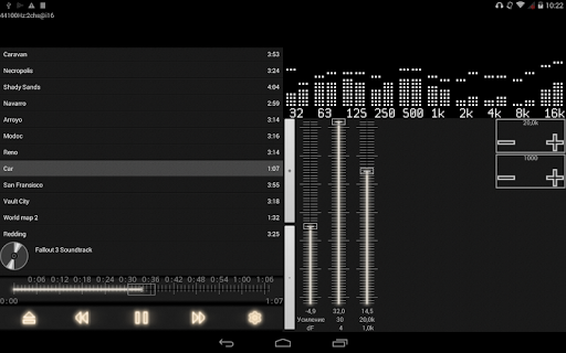 player with parametric eq - Image screenshot of android app