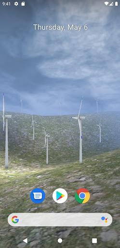 Wind Turbine 3D Live Wallpaper - Image screenshot of android app