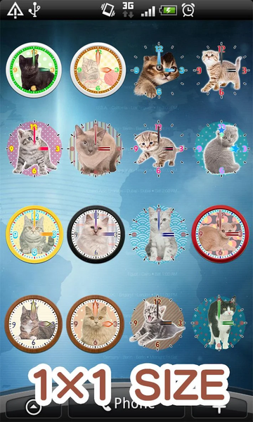 Cats Analog-Clocks Widget - Image screenshot of android app