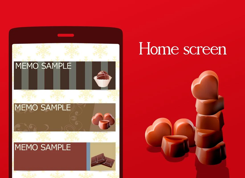 Sticky Note with Chocolate - عکس برنامه موبایلی اندروید