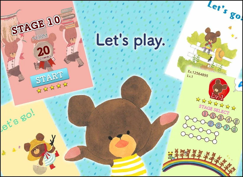Card Playing the bears' school - Gameplay image of android game