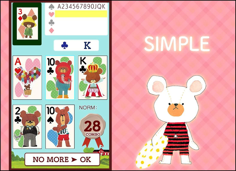 Card Playing the bears' school - Gameplay image of android game