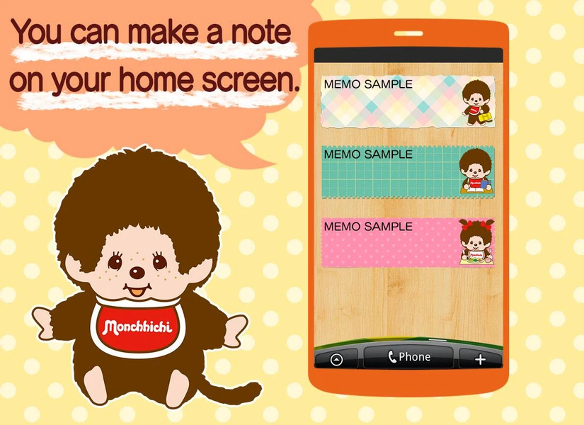 Sticky Note Monchhichi - Image screenshot of android app