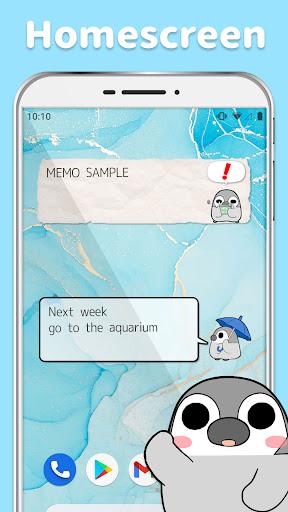 Pesoguin Memo Pad Penguin note - Image screenshot of android app