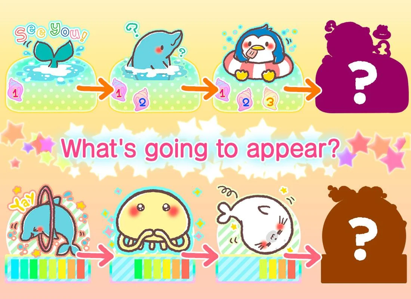 Cute characters in the sea - Image screenshot of android app