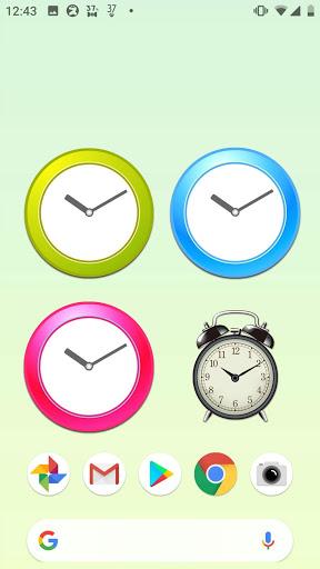 Analog clocks widget – simple - عکس برنامه موبایلی اندروید