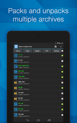 B1 Archiver zip rar unzip - عکس برنامه موبایلی اندروید
