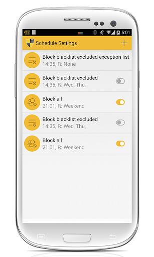 BlackList - Image screenshot of android app