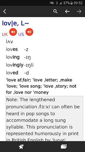 English Pronouncing Dictionary - Image screenshot of android app