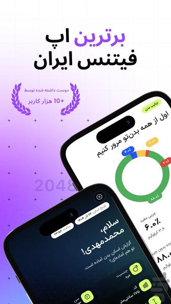 فیت نوا | برنامه مدرن فیتنس و تغذیه - عکس برنامه موبایلی اندروید