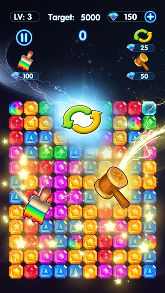 Pop Stone 2 - Match 3 Game - Gameplay image of android game
