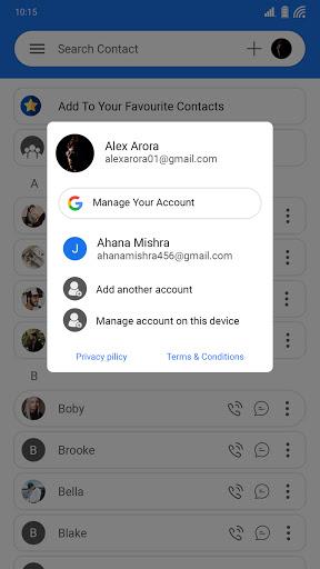 Contacts app for Android - عکس برنامه موبایلی اندروید