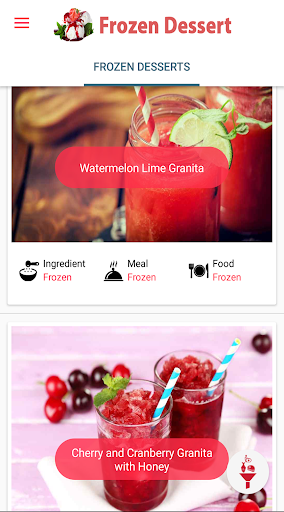 Dessert Recipes - Frozen Dessert Recipes - Image screenshot of android app
