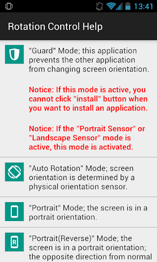 Rotation Control - عکس برنامه موبایلی اندروید