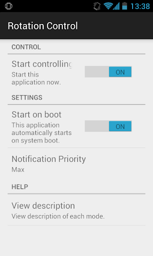 Rotation Control - Image screenshot of android app