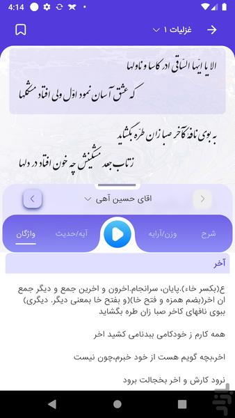 حافظ(صوتی) - Image screenshot of android app