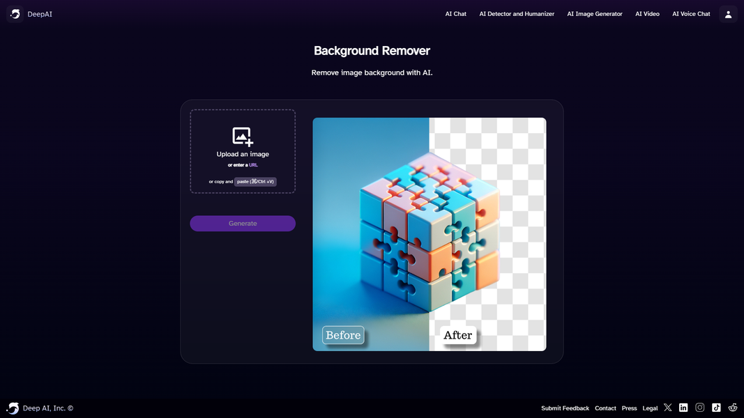 DeepAI - عکس برنامه موبایلی اندروید