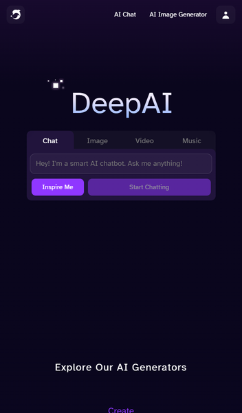 DeepAI - عکس برنامه موبایلی اندروید