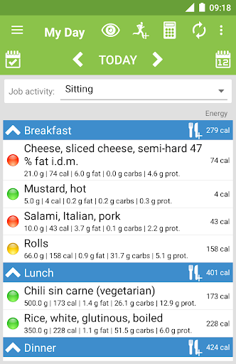 Calorie counter MyCalorieApp - عکس برنامه موبایلی اندروید