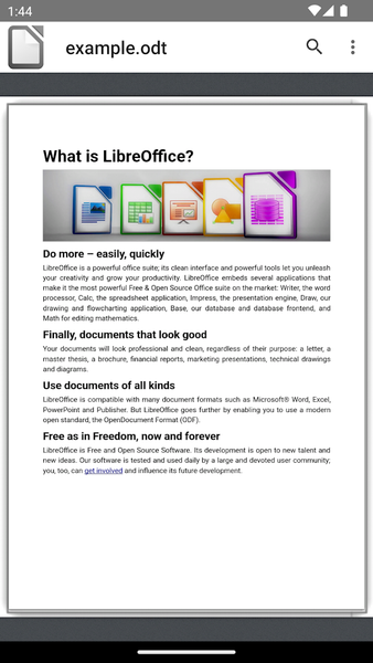 LibreOffice Viewer - Image screenshot of android app