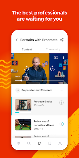 Domestika - Online courses - Image screenshot of android app