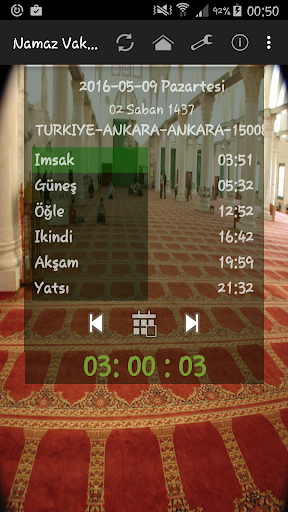 Namaz Vakitleri - Image screenshot of android app