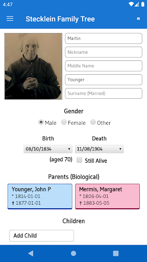 EZ Genealogy - Image screenshot of android app