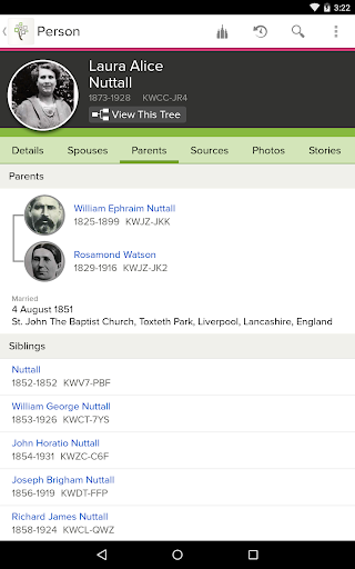 FamilySearch Tree - Image screenshot of android app