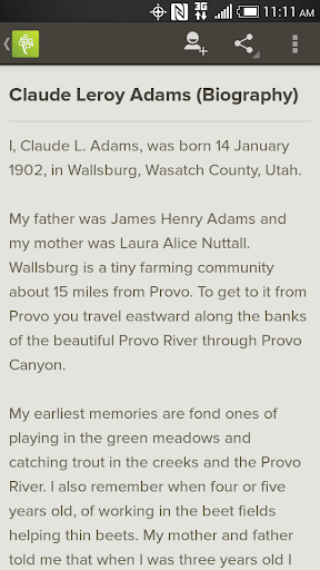 FamilySearch Memories - Image screenshot of android app