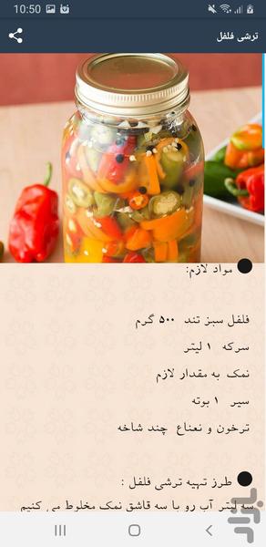 دستور تهيه ترشي - Image screenshot of android app