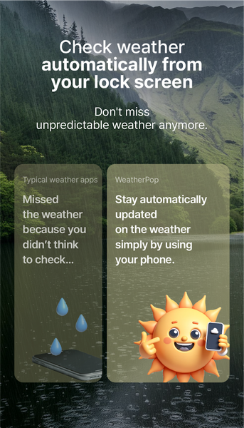 WeatherPop (Lockscreen) - عکس برنامه موبایلی اندروید