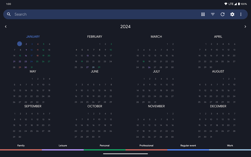 Fossify Calendar - عکس برنامه موبایلی اندروید