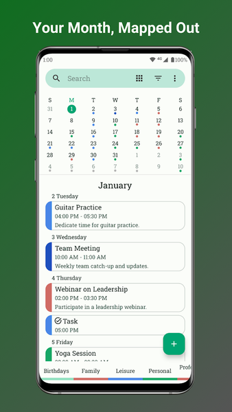 Fossify Calendar - عکس برنامه موبایلی اندروید