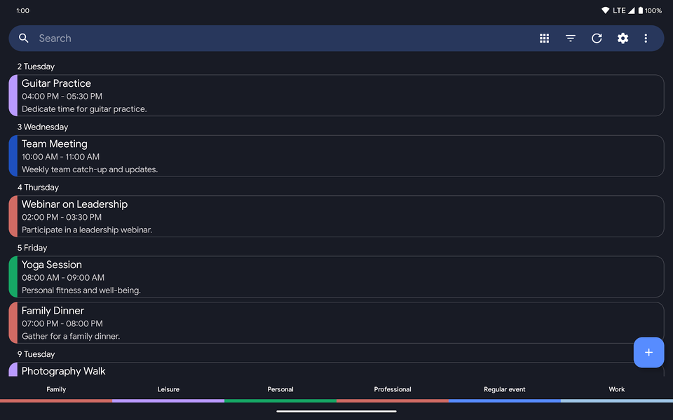 Fossify Calendar - عکس برنامه موبایلی اندروید