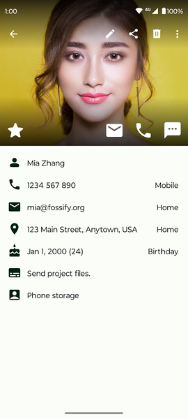 Fossify Contacts - عکس برنامه موبایلی اندروید