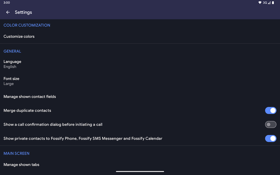 Fossify Contacts - عکس برنامه موبایلی اندروید