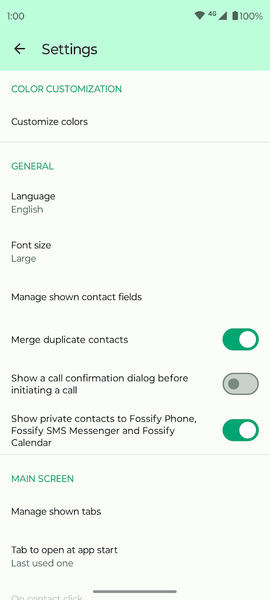 Fossify Contacts - عکس برنامه موبایلی اندروید