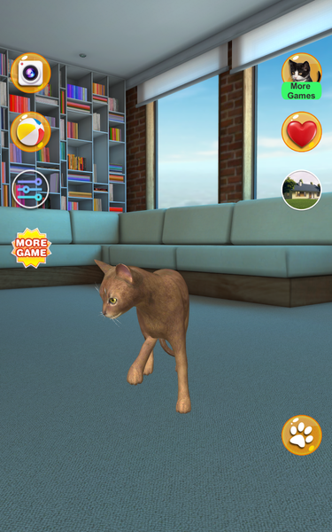 Talking Abyssinian Cat - Gameplay image of android game