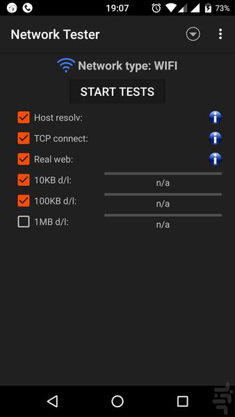 Network Tester - عکس برنامه موبایلی اندروید