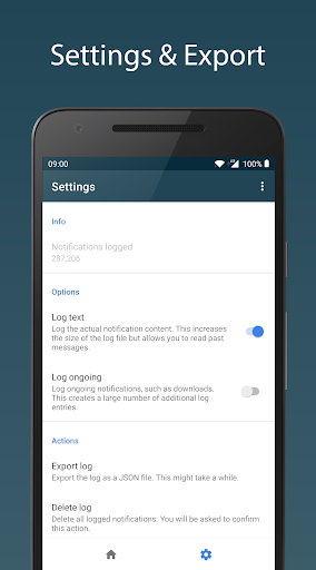 Notification Log - عکس برنامه موبایلی اندروید