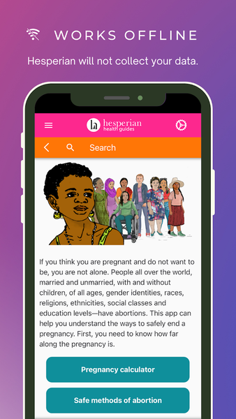 Safe Abortion (SA) - Image screenshot of android app