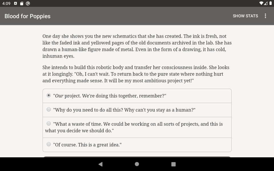 Blood for Poppies - Image screenshot of android app
