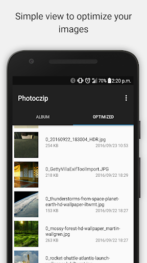 Photoczip - compress resize - عکس برنامه موبایلی اندروید